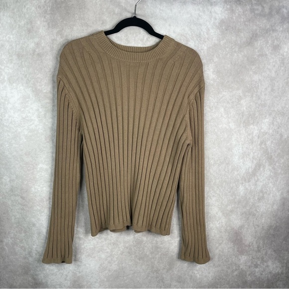 Samsoe & Samsoe Chloe Crewneck Rib Sweater In Caribou Brown Women's Size XS - Picture 2 of 7